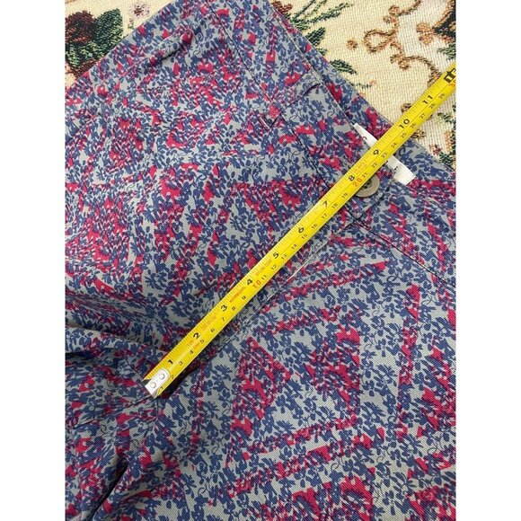 Cabi Straight Leg Floral Pants Womens size 8 Purple Casual Career Office Boho - Picture 6 of 11
